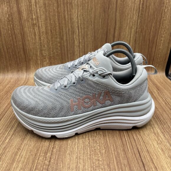 Hoka One One HOKA Gaviota 5 Harbor Mist Rose Gold Womens Size 8.5 D Wide READ - Picture 3 of 8